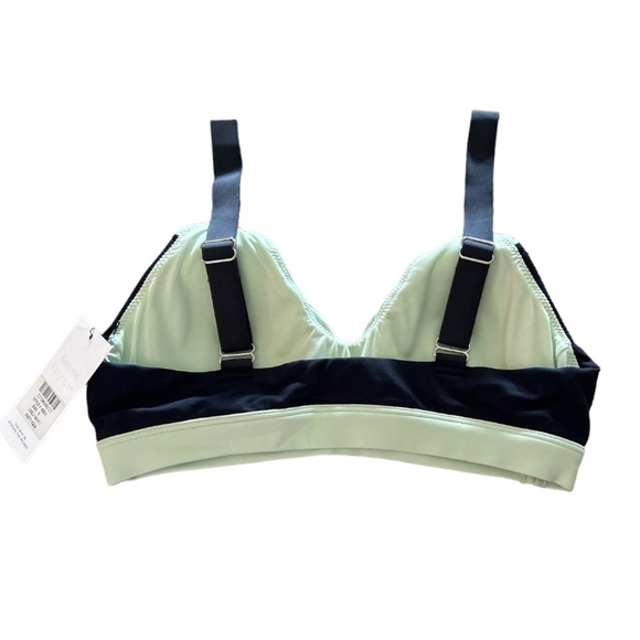 NWT Lively Bra Swim Top, Colorblock Navy/Aqua, Size S - Picture 2 of 4